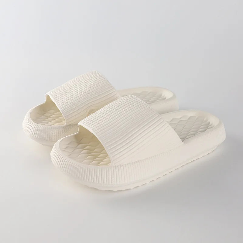 Crestar Women Summer Slippers Indoor Thick Sole Non-slip Bathroom Slides Comfort Soft Sole EVA Sandals Lady Beach Platform Shoes