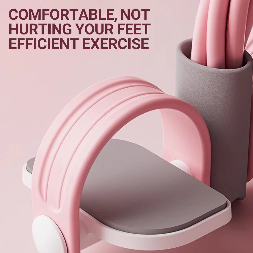 Foot Pedal Puller With Timer Voice Prompt For Women Ab Workout Back Stretching Yoga Sit-Up Assistant Home Gym Fitness Gear