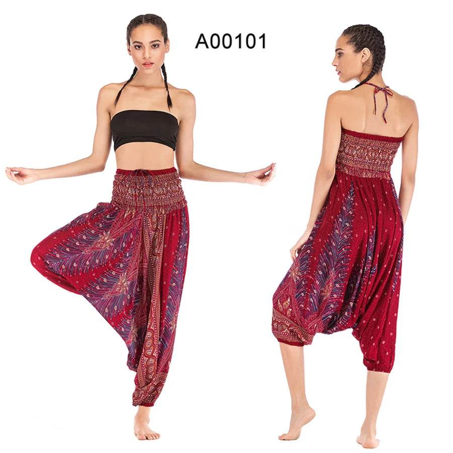 Women's Boho Harem Rayon Pants - P12 Hub Europe
