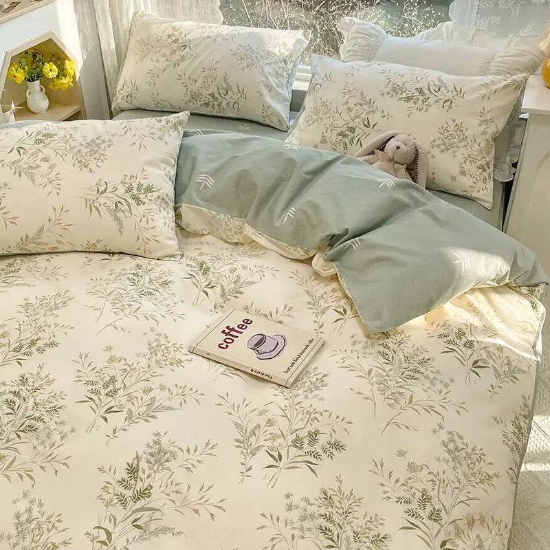 Summer Bedding Set 2024 Ins Twin Queen Duvet Cover Flat Sheet Pillowcase No Filler Girl Boys Hotel Home Bed Linens - P12 Hub Europe