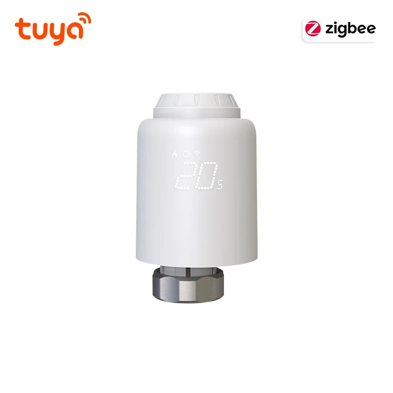 Tuya Smart Home Zigbee 3.0 Smart Thermostatic Radiator Valve Head Zigbee Thermostatic Valves TRV Compatible Google Home Alexa