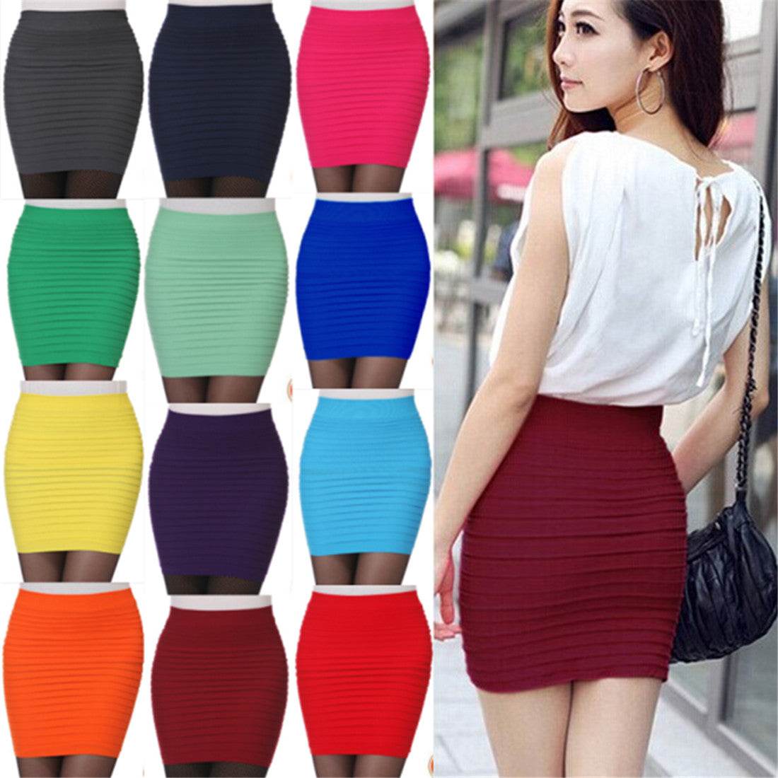 Women's Summer High Waist Mini Skirt - P12 Hub Europe