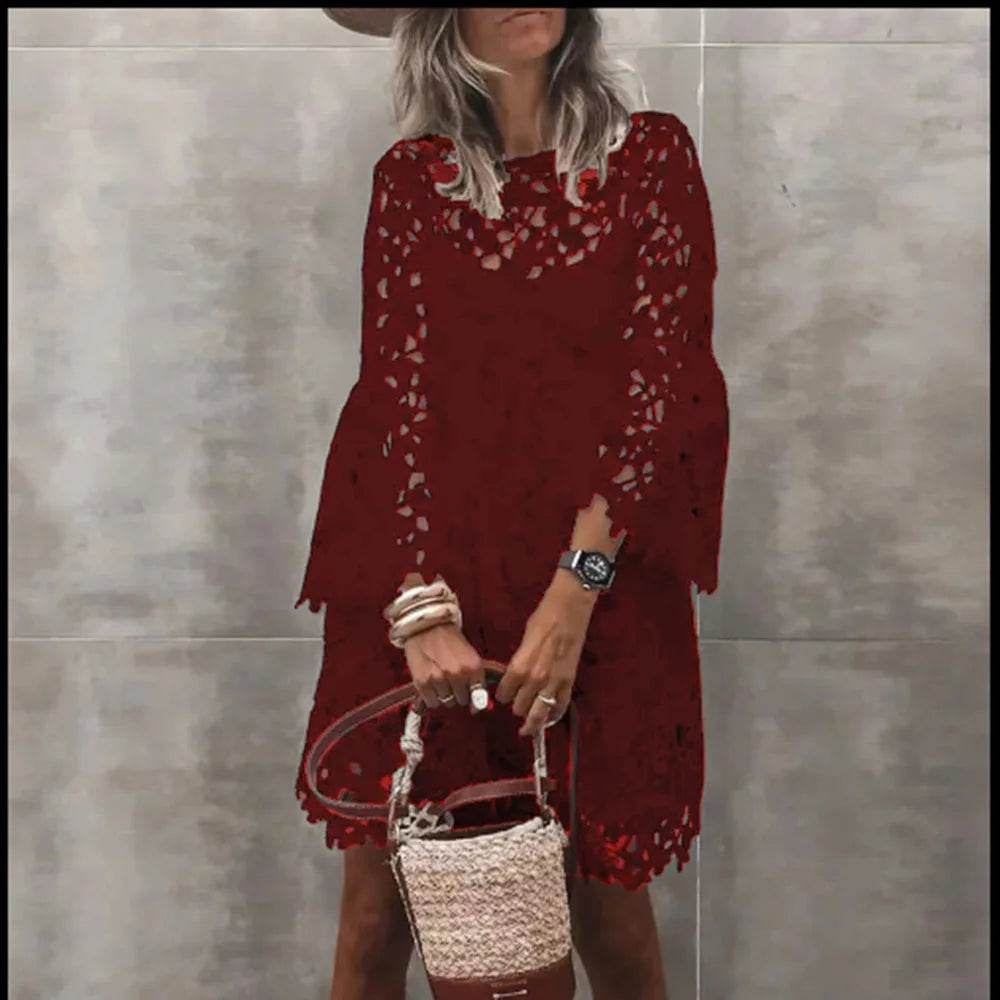 Ethnic Lace Knee Dress - P12 Hub Europe