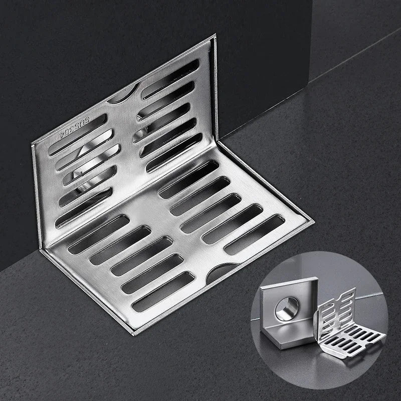 304 stainless steel rust proof outdoor L-shaped floor drain, same floor corner drainage floor drain,