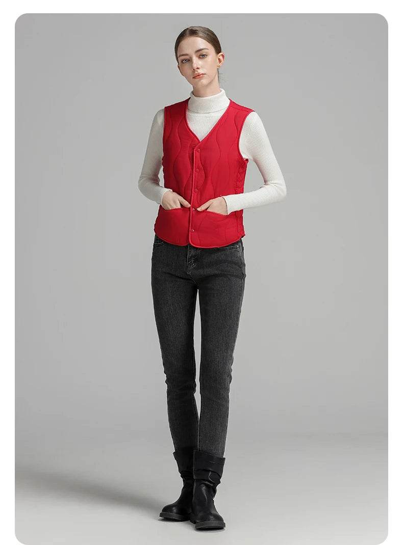 Women's Lightweight Down Vest - P12 Hub Europe