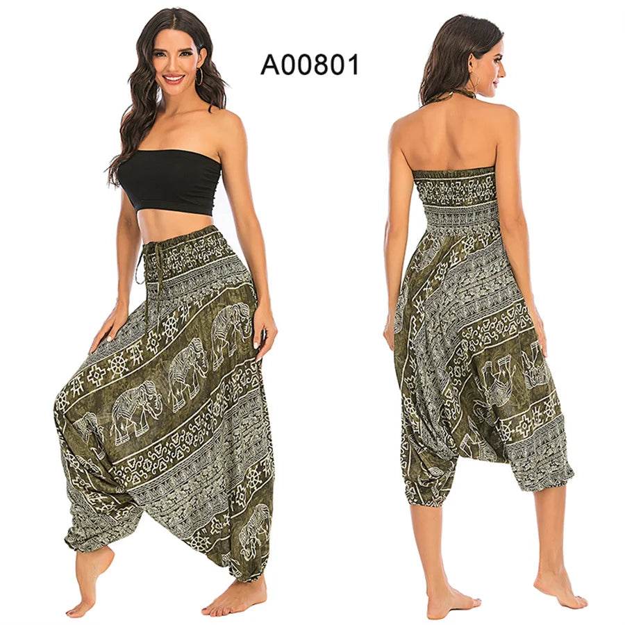 Women's Boho Harem Rayon Pants - P12 Hub Europe