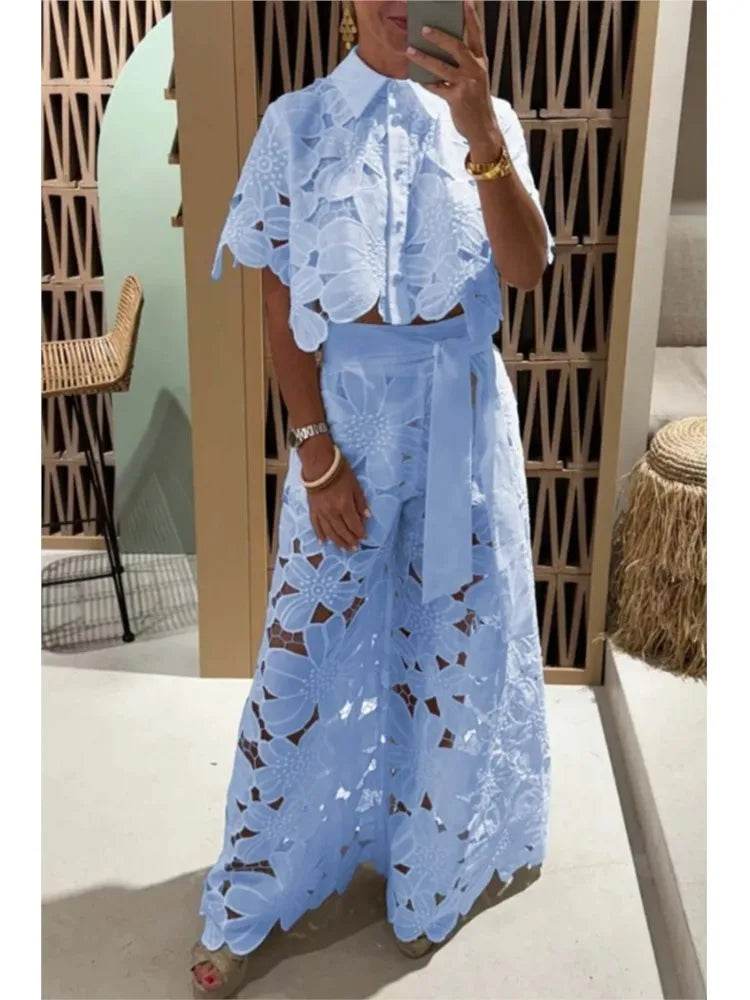 Spring Hollow Wide-Leg Suit - P12 Hub Europe