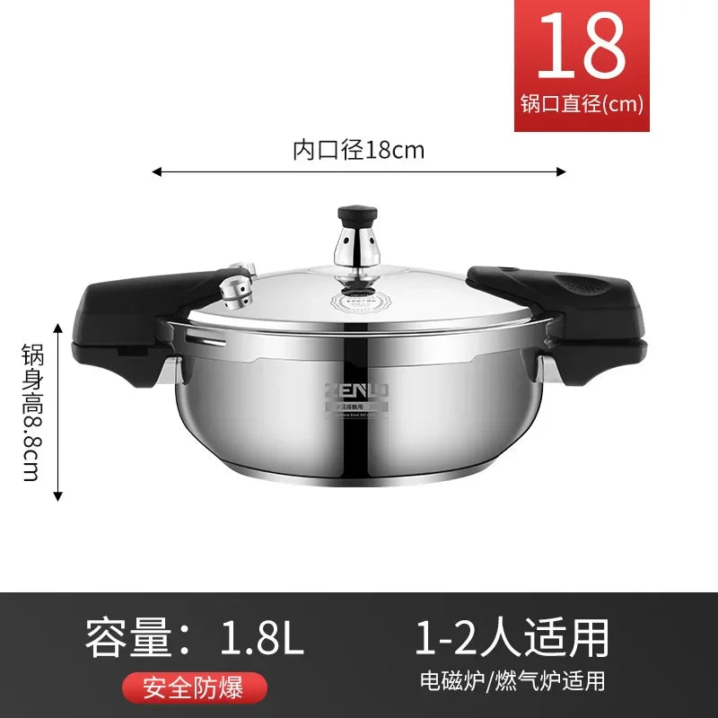 18cm Pressure cooker stainless steel Pots and pans Non stick pan pressure cooker Kitchen accessories induction cooker general