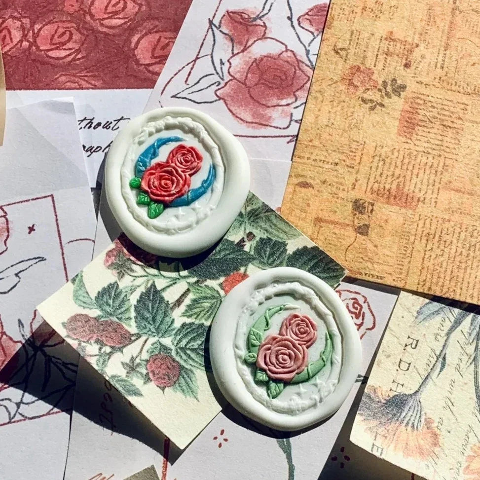 Conch Love Rose Stamp Copper Fire Seal Head Invitation Gift Craft Toy Fine Carving Seal Shaped Relief Envelope Seal Craft Toy