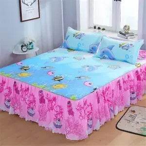 Stylish Single-piece Bed Circumference Skirt, Korean Version Bedspread & Coverlet, Fade-Resistant Design - P12 Hub Europe