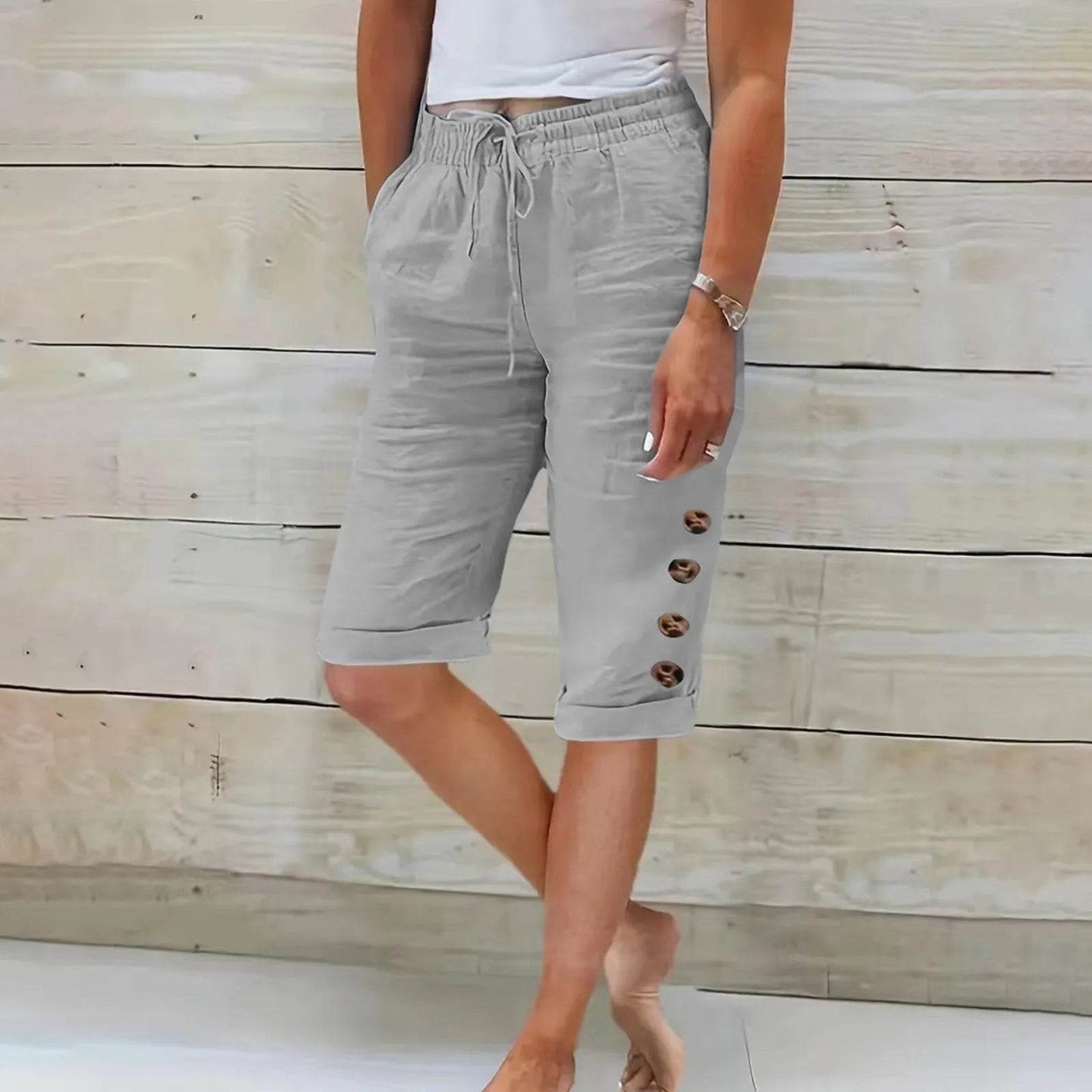 Women's Summer Cotton Linen Pants - P12 Hub Europe