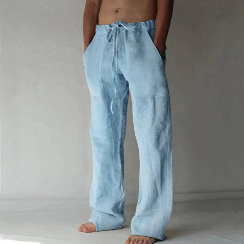 Men's Loose Linen Pants - P12 Hub Europe