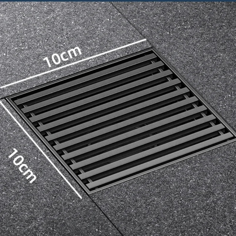 Large Floor Drain 304 Stainless Steel 12/15/20cm Square Linear Bathroom Floor Drains Outdoor Courtyard Large Diameter Drain