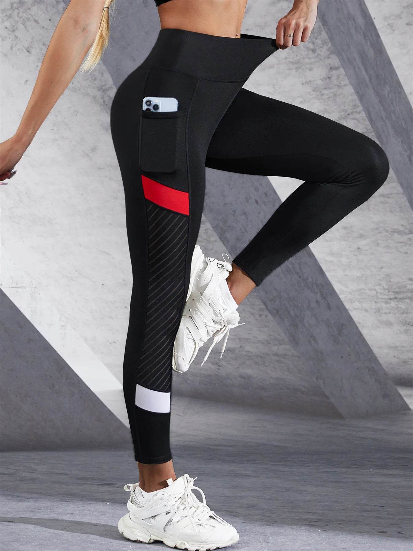 Women's Colorblock Pocket Yoga Leggings - P12 Hub Europe