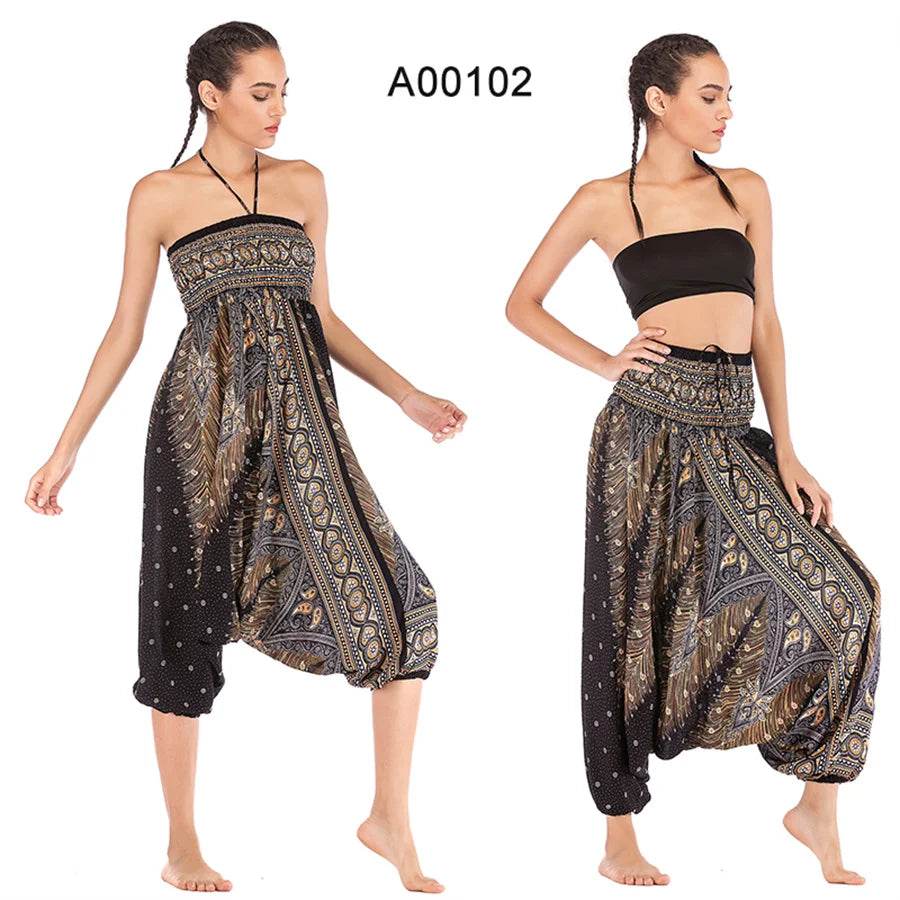 Women's Boho Harem Rayon Pants - P12 Hub Europe