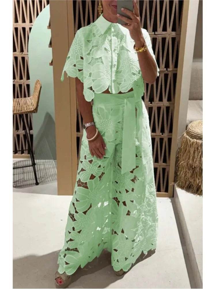Spring Hollow Wide-Leg Suit - P12 Hub Europe