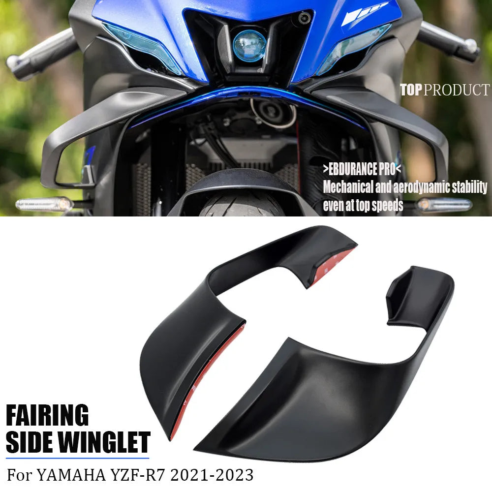 Motorcycle fixed wing cover, For Yamaha YZF-R7 YZFR7 2021 2022 2023 aerodynamic frame, YZF R7 new wing air guide spoiler aileron