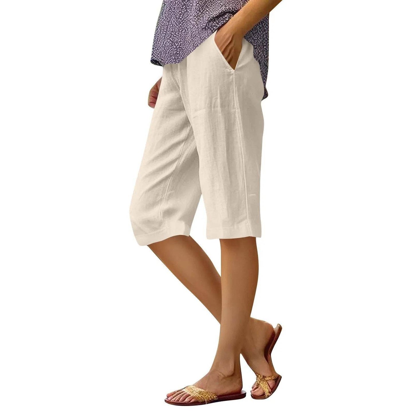 High Waist Solid Workout Capris - P12 Hub Europe