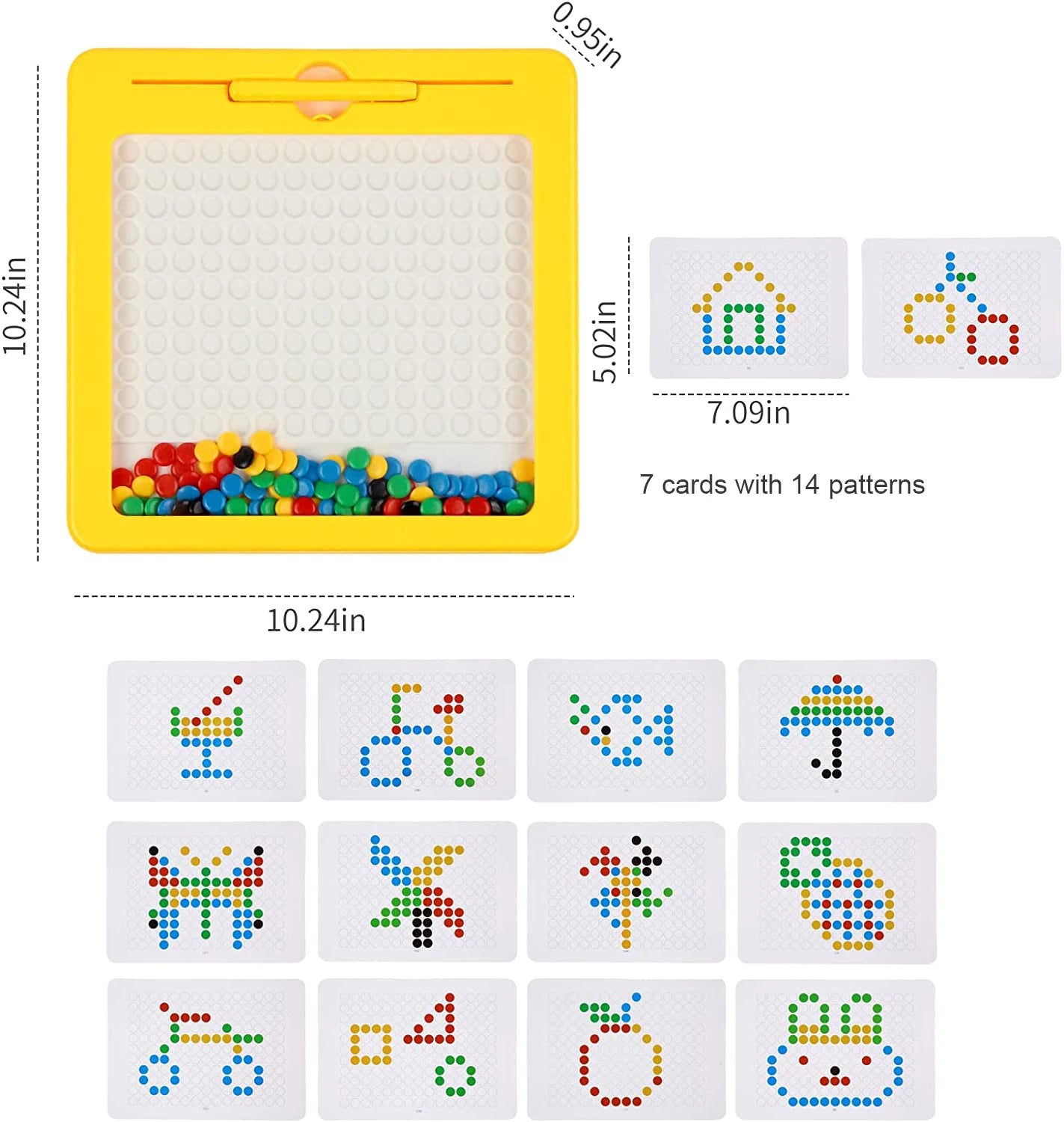 2-in-1 Magnetic Pen DIY Drawing Board For Children Montessori Preschool Education Painting Puzzle Toy Gift