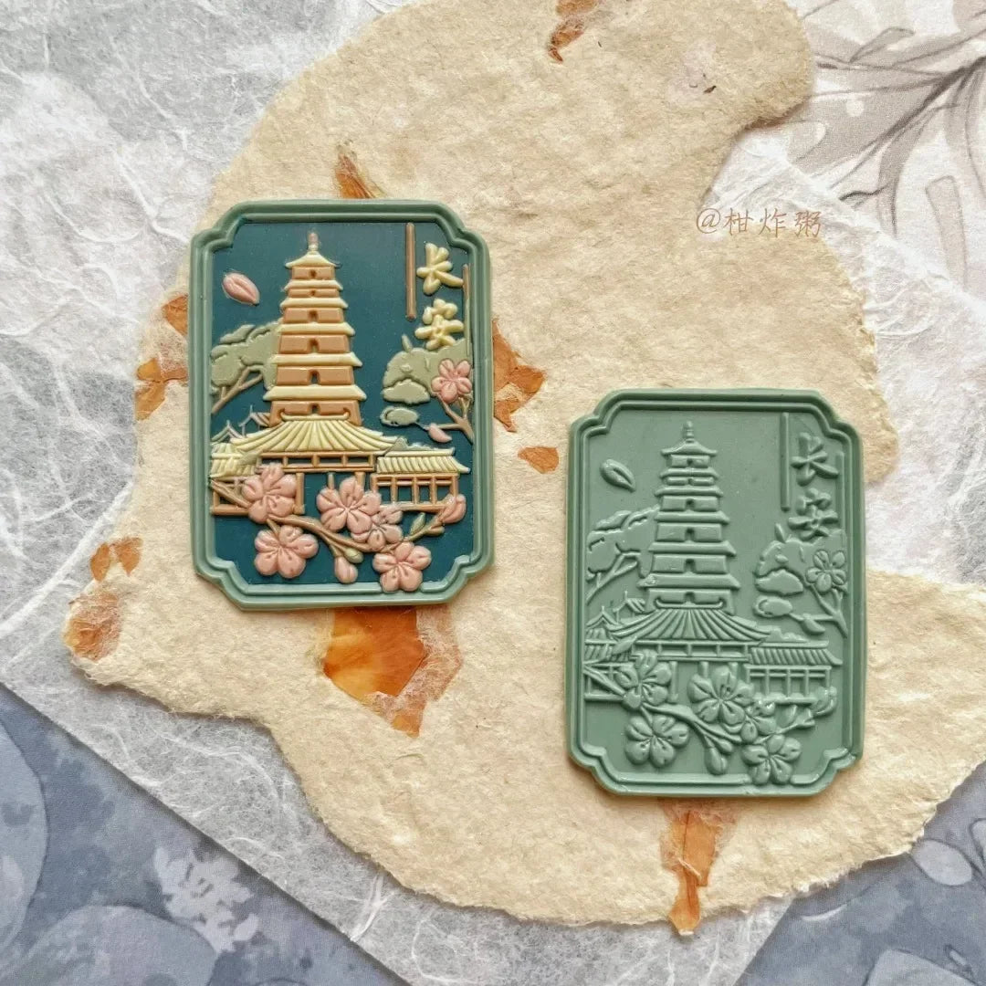 Fire Seal Seal Head Multi-Level Fine Carving Handmade Diy Toy Cute Relief Brass Head Stamp Toy Envelope Invitation Colorful Seal
