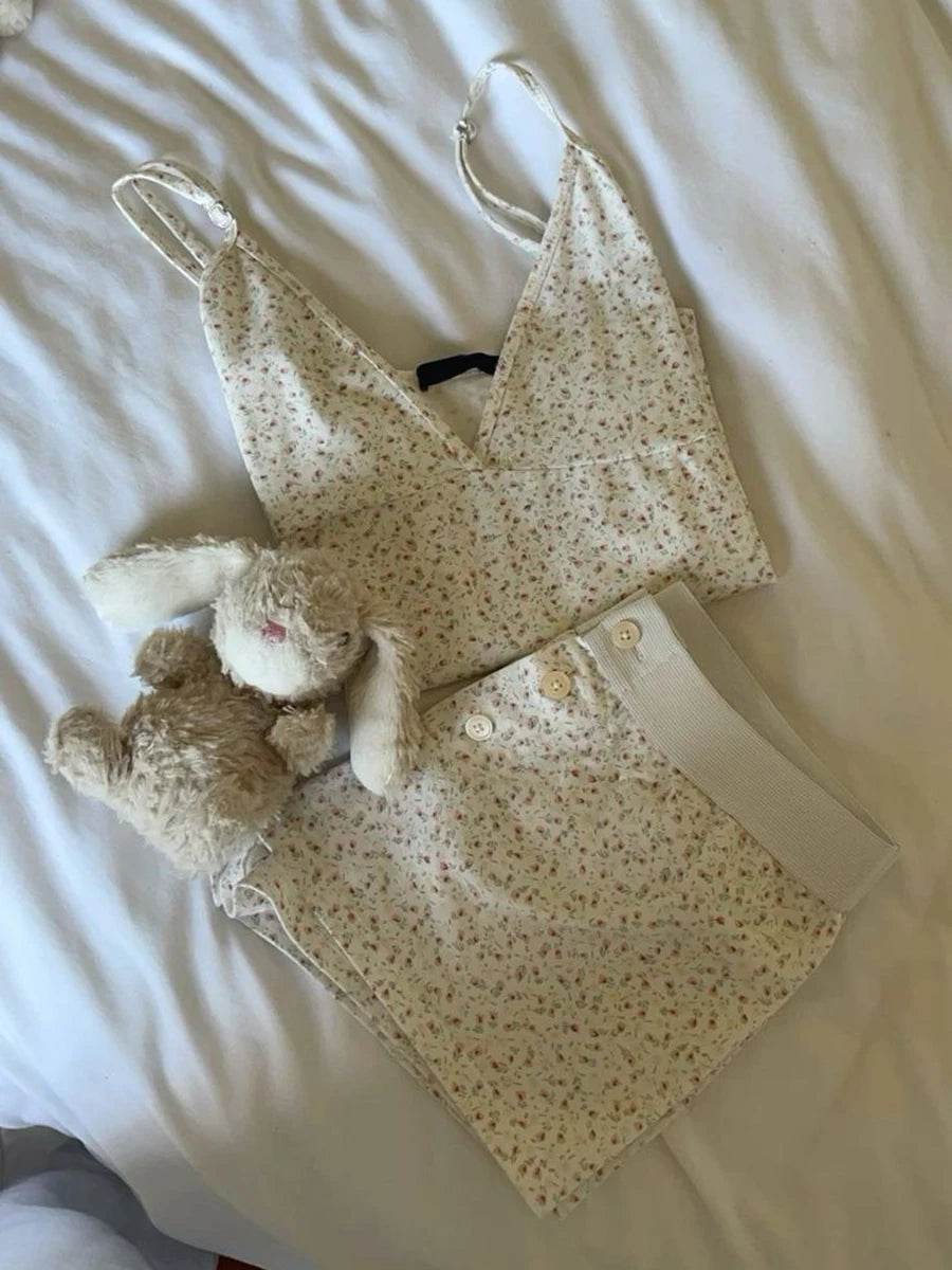 Sweet Strawberry Eyelet Shorts Set - P12 Hub Europe