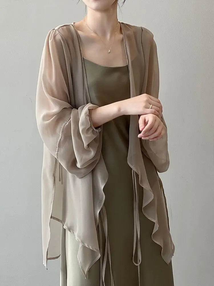 Women's V-neck Chiffon Loose Shirt - P12 Hub Europe