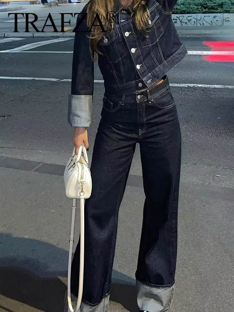 Women Vintage Denim Set - P12 Hub Europe