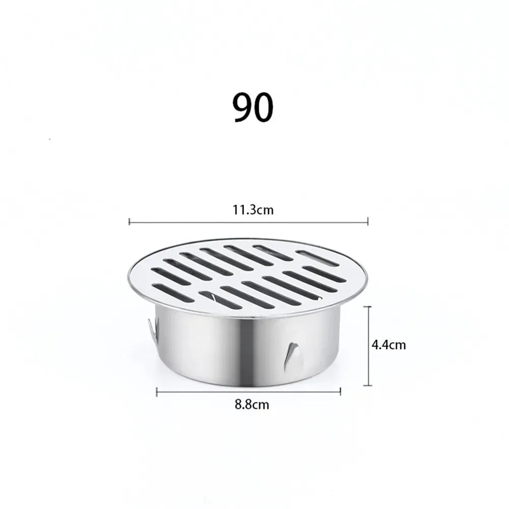Outdoor Balcony Floor Drain Stainless Steel Drainage Roof Round Floor Drain Cover Rain Pipe Cap For Garden Floor Drain