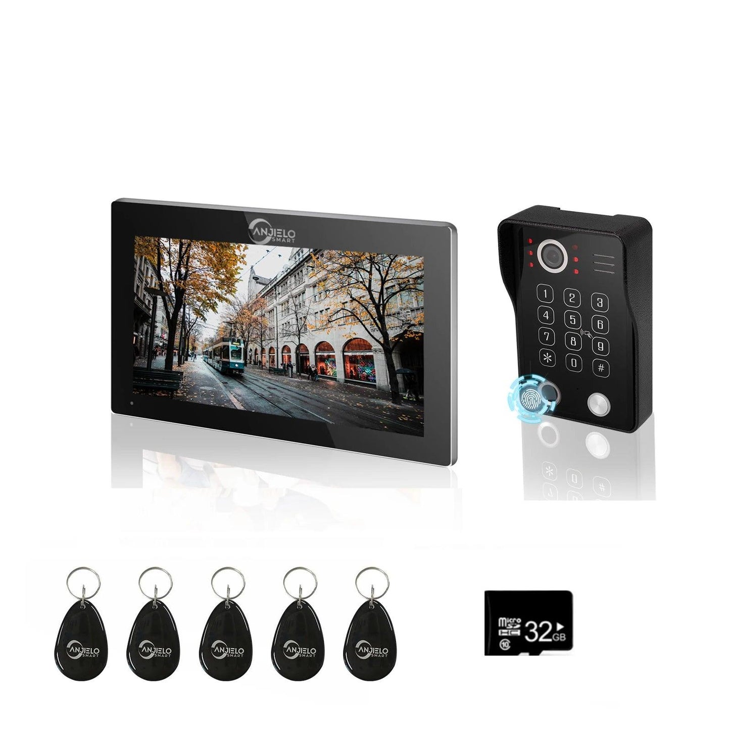 Video Intercom Tuya 1080P 148° View, Fingerprint, App, 7/10" Touch