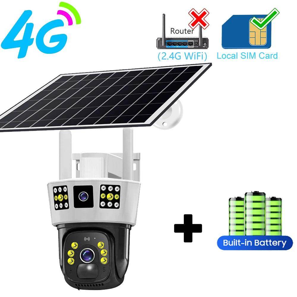 Solar Camera PTZ 4G/WiFi 12MP 6K, 10x Zoom, Color Night - P12 Hub Europe