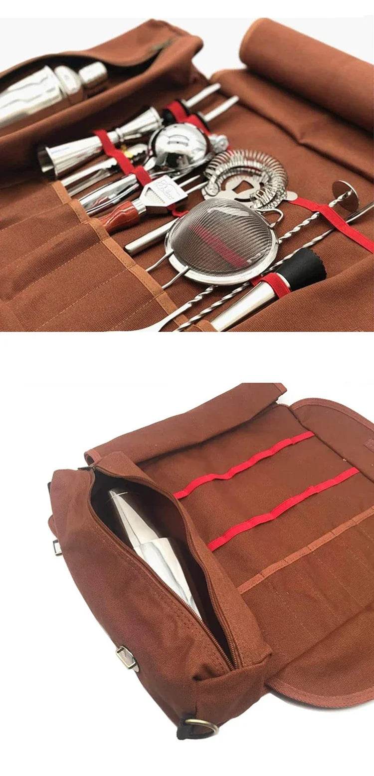 Professional Bartender Travel Bag Portable Bar Canvas Tool Bag Cocktail Shaker Wine Set Storage Bag Without Tools - P12 Hub Europe