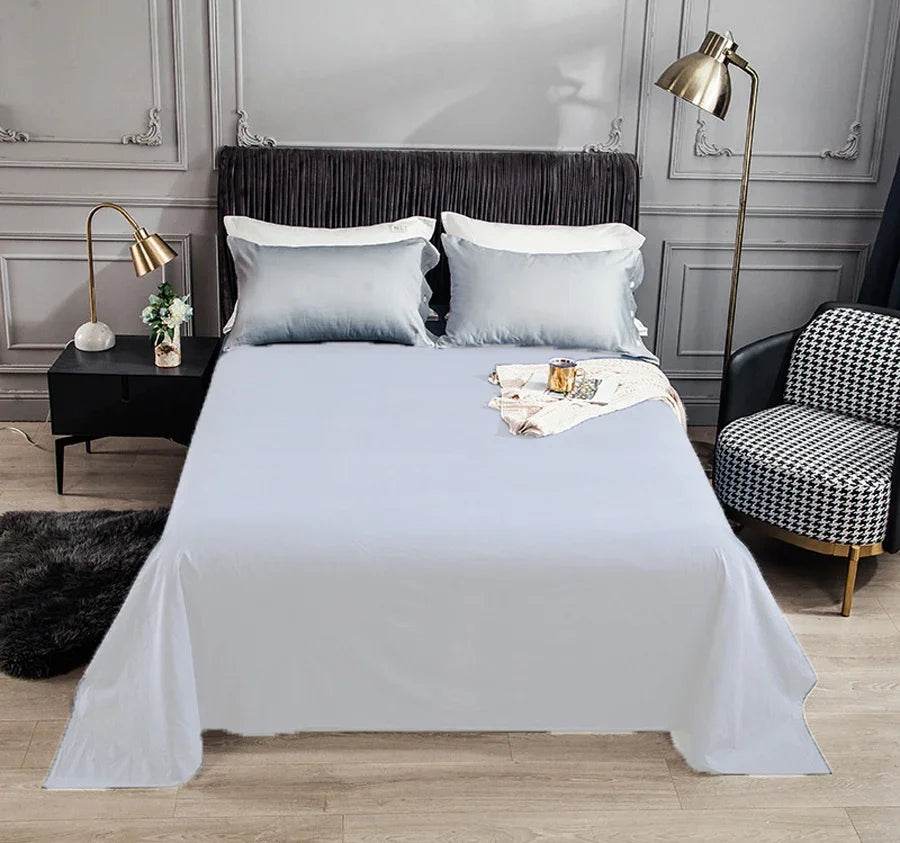WASART Pure cotton flat bed sheet summer bedspread soft bed linens 2 people couple luxury double bed bedding king size bedsheet - P12 Hub Europe