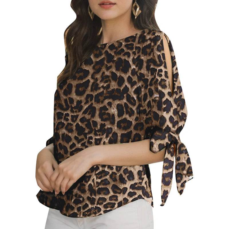 Women's Leopard Print Blouse - P12 Hub Europe