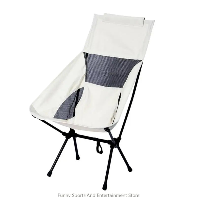 C4DE Outdoor Fishing Chair Compact Camp Backrest Chair Folding Fishing Camping BBQ Chairs Lightweight Collapsible Arm Chair