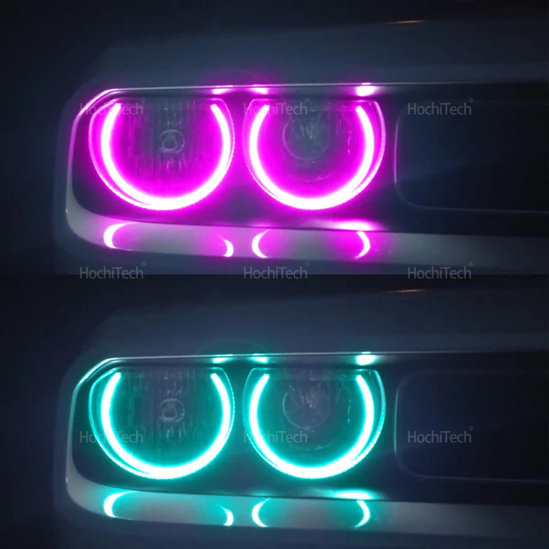 High Quality 16-Color Ultra Bright RGB Cotton LED Angel Eye Rings Daytime Light for Dodge challenger 2008-2014 Car Accessories