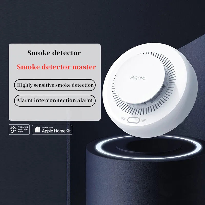 Original Aqara Smoke Detector Sensor Zigbee 3.0 Fire Alarm Monitor Sound Alert Home Security APP Work With Xiaomi Mihome Homekit