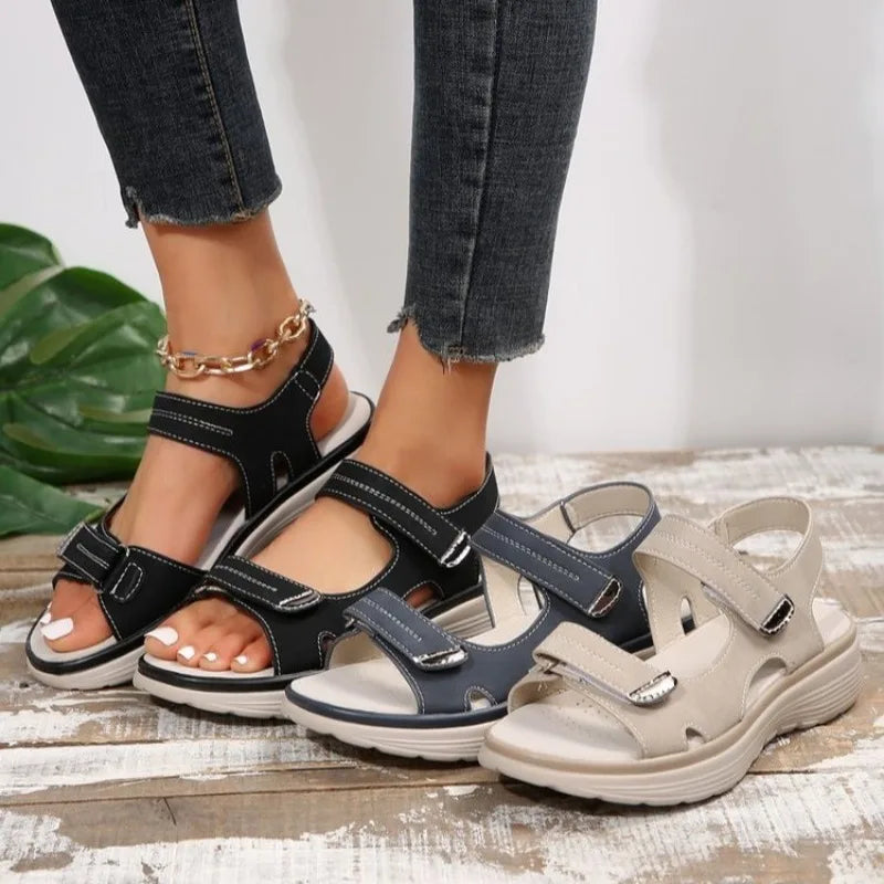 Summer Wedge Sandals for Women 2025 New Fashion Non Slip Beach Shoes Woman Lightweight Casual Platform Plus Size Sandals Women