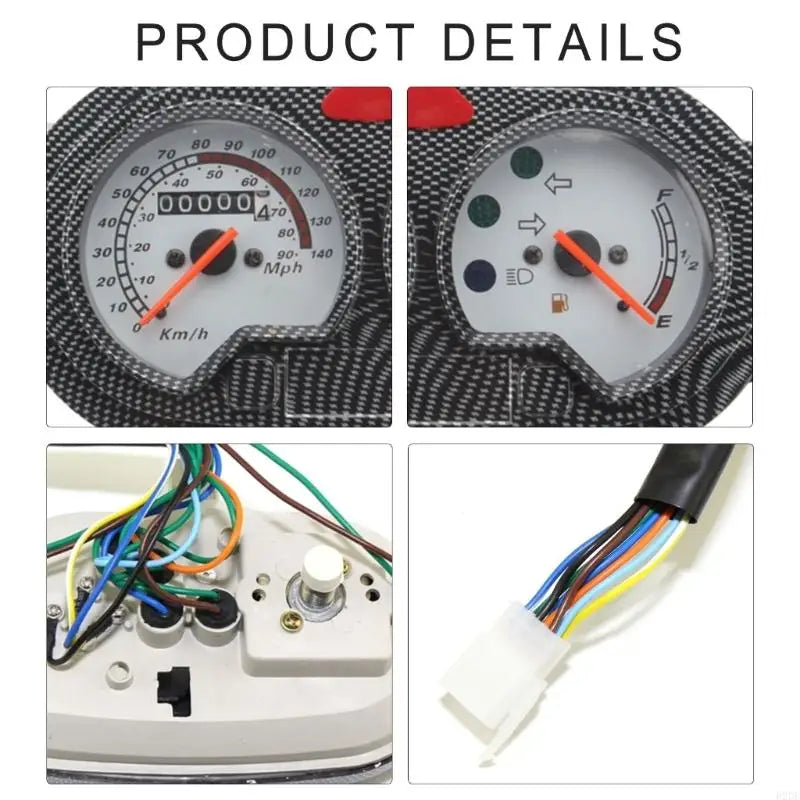 652F Full Features Bike Gauges Assembly 12V Precisions Dashboard Multifunction 12V Motorcycle Dashboard Upgrades for Motorcycles