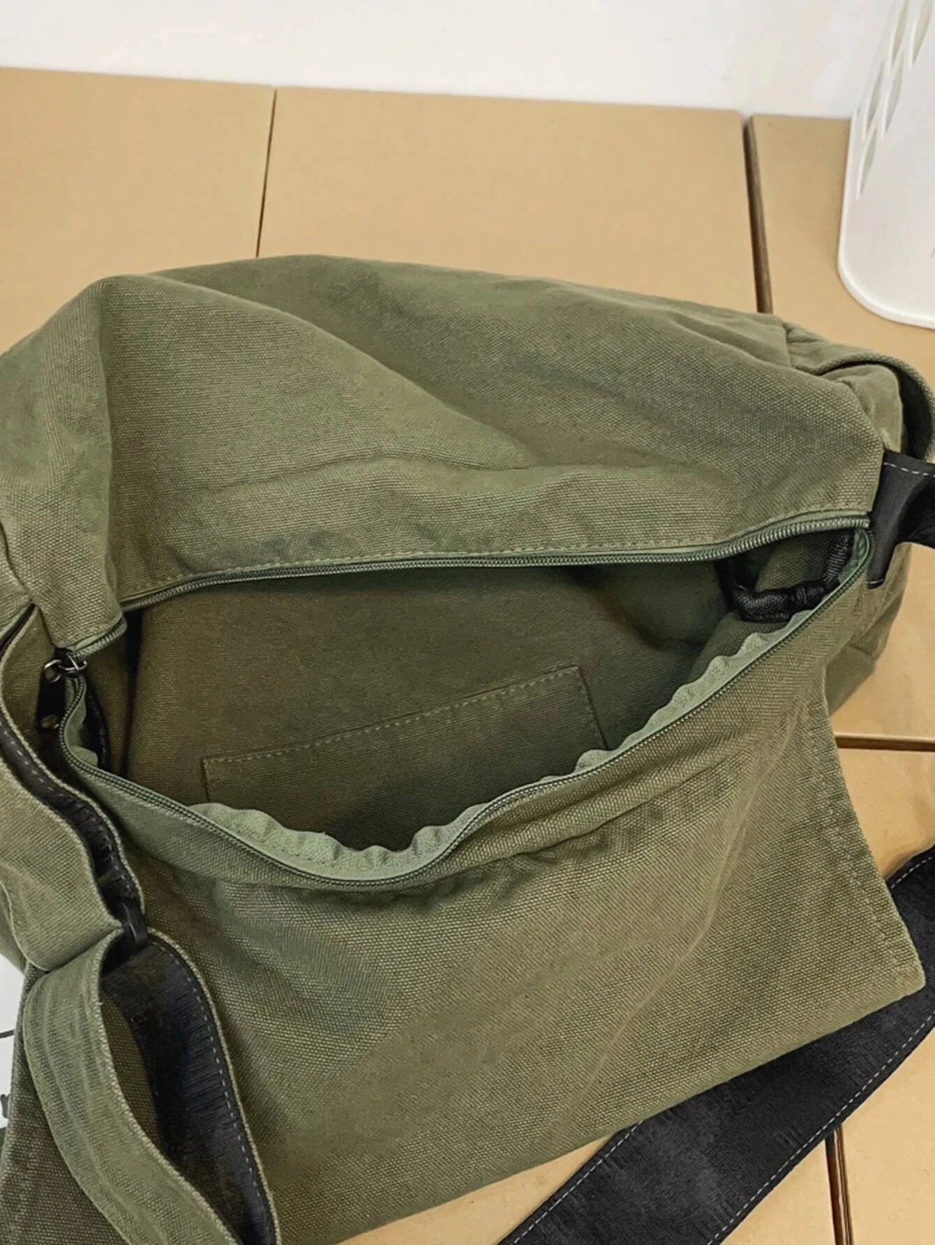 High School Students University Freshman Multifunctional Sling Bag Shoulder Bag Casual BagMinimalist Flap Canvas Messenger Bag