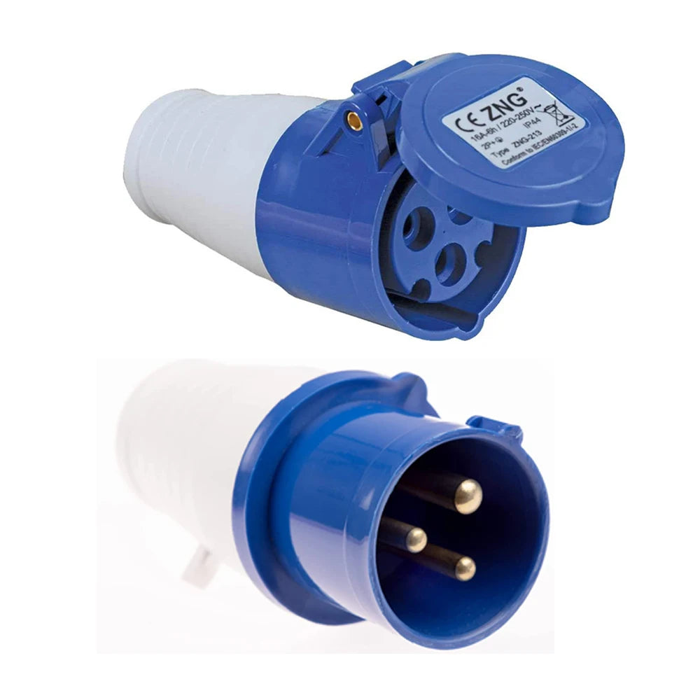 3Pin Trailer Plug Hook Socket Connector Adapter 240v 16A Waterproof For Caravan Motorhome Camper Van Car Accessories