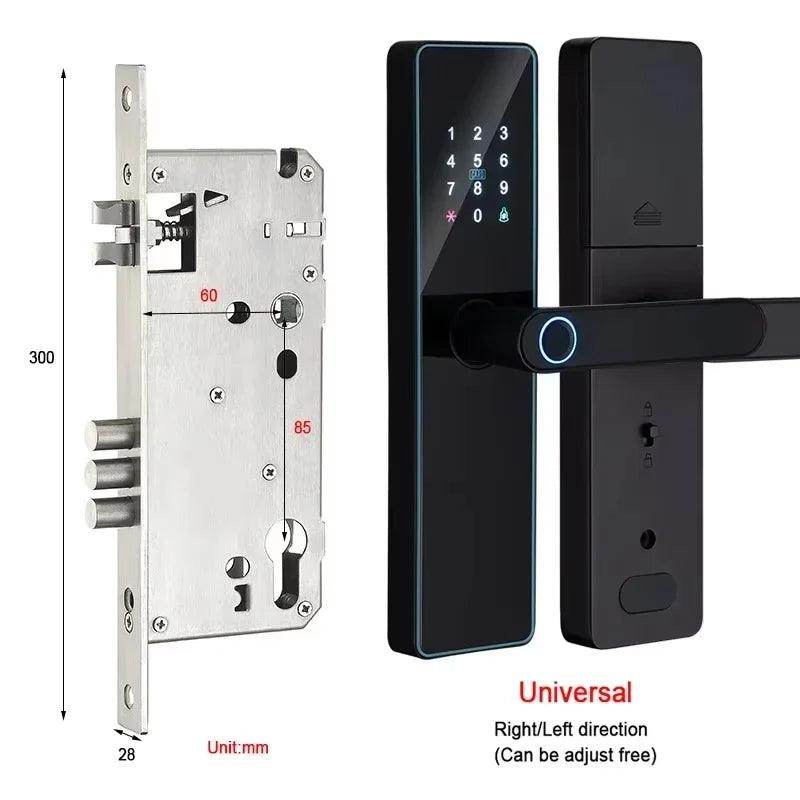 Fingerprint Door Lock | App, Remote, Handle, Card, Code - P12 Hub Europe
