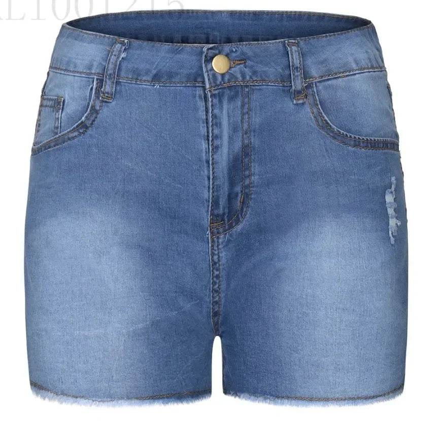 Women's Distressed Denim Shorts - P12 Hub Europe