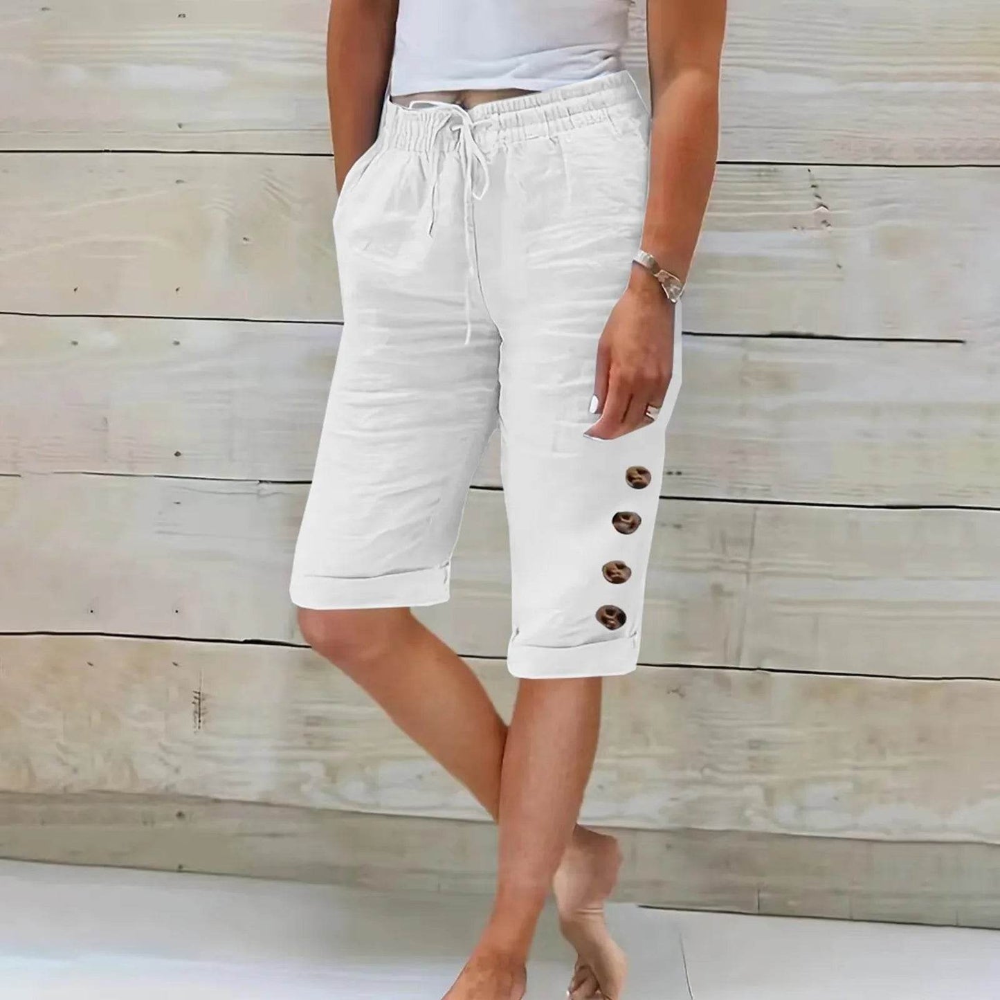 Women's Summer Cotton Linen Pants - P12 Hub Europe