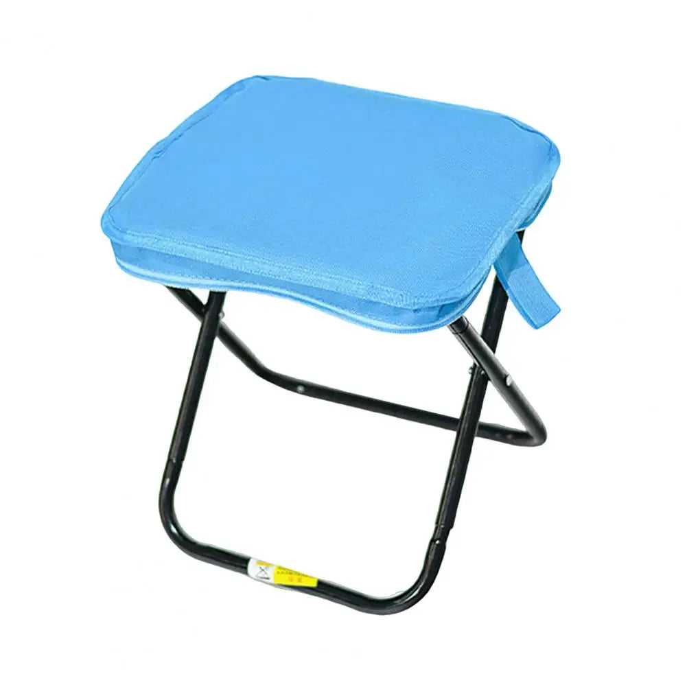 Outdoor Folding Stool with Bag Camping Backpacking Beach Picnic Fishing Chair Collapsible Chair Seat Carbon Steel Folding Stool