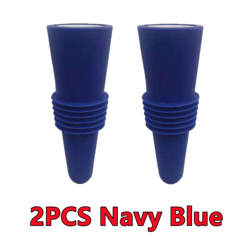 New 6/2/1PC Silicone Wine Bottle Stopper Set Whiskey Leak Proof Beer Champagne Bottle Cap Closer Wine Cork Lid Bar Accessories - P12 Hub Europe