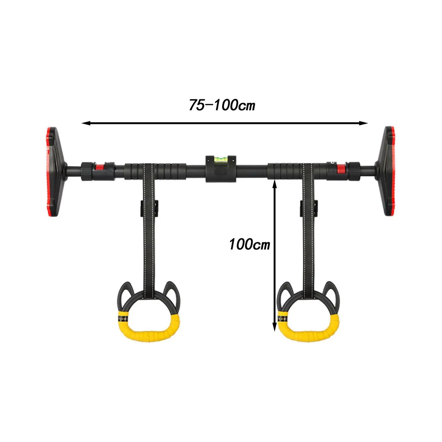 Kids Horizontal Bar Home Exercise Pull up Rings Full Body Workout Nonslip Handle with Gym Rings Kids Gym Rings Gymnastic Bar