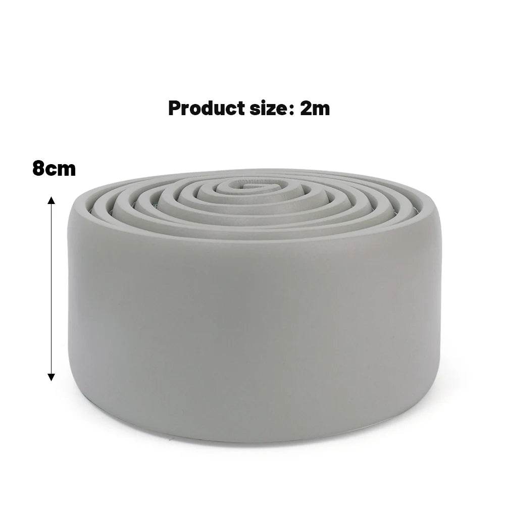 10-2M Waterproof Enclosure Self Adhesive Skirting Line 3D Wall Stickers Thickened Anti-collision Decoration Wall Corner Lines - P12 Hub Europe