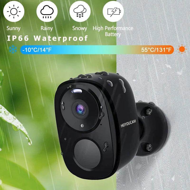 Outdoor Camera 2K Battery AI Motion, Siren, Color Night - P12 Hub Europe
