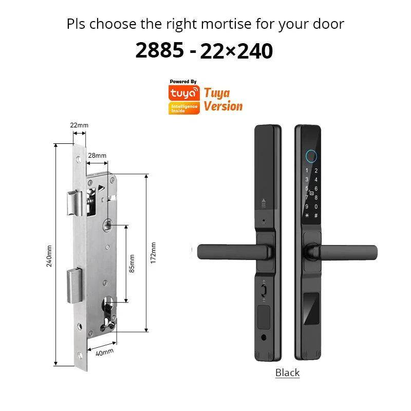 WiFi Smart Sliding Door Lock IP66, Fingerprint, Card, Code - P12 Hub Europe