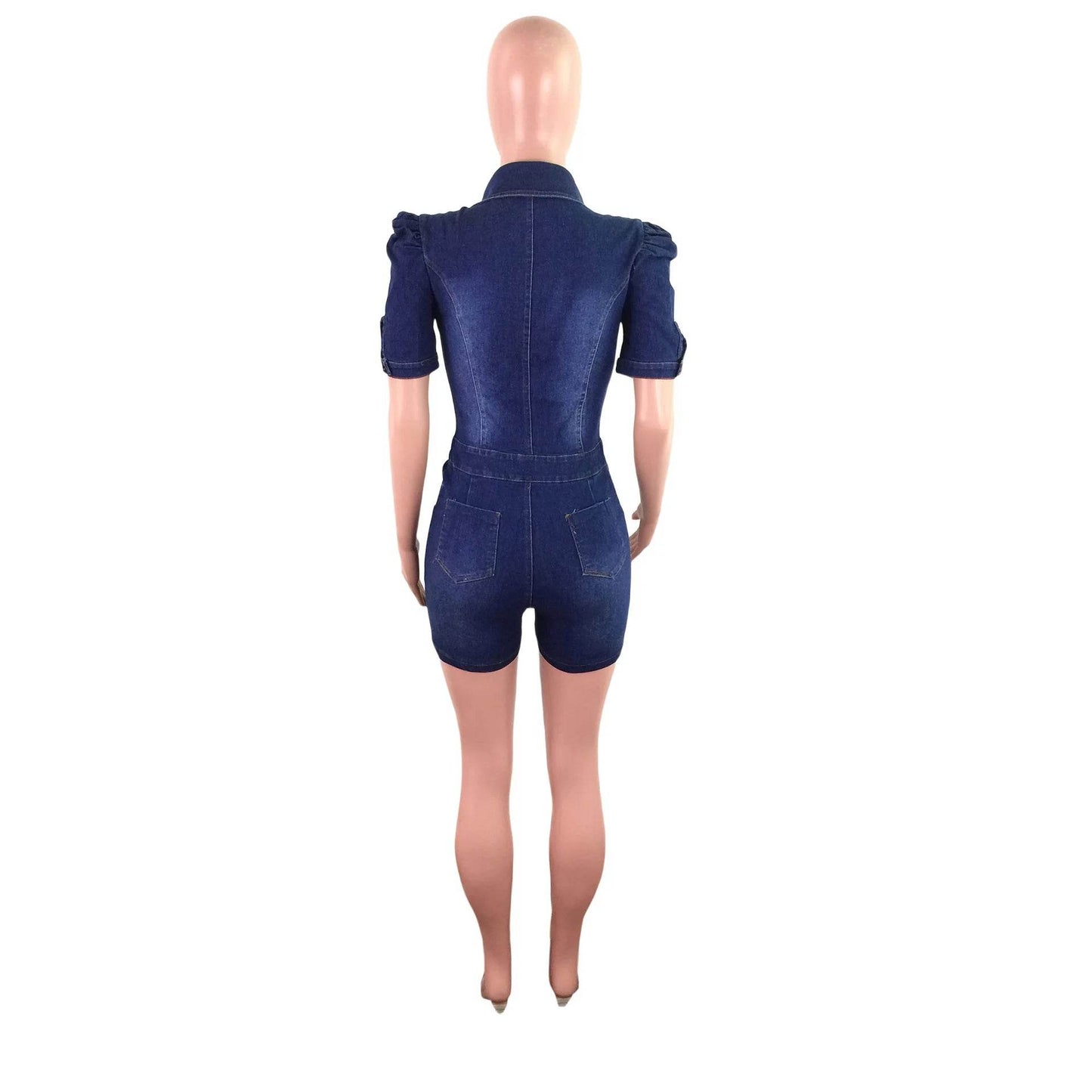 Bleached Denim Shorts Overalls Women - P12 Hub Europe